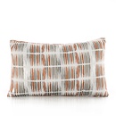 Fashion Simple Orange Jacquard Pillow Sofa Bedside Cushionpicture5