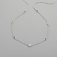 Simple hollow clover inlaid zirconium geometric 925 silver necklacepicture7