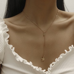 retro tassel star necklace fashion alloy necklace