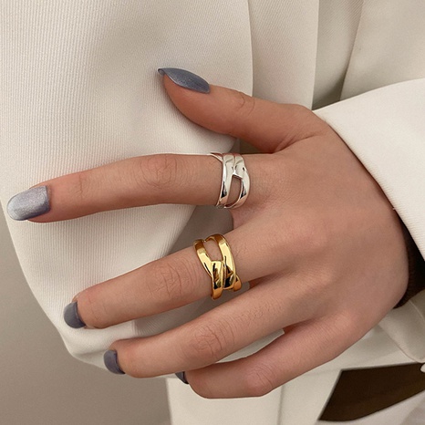 Fashion new geometric metal ring jewelry's discount tags