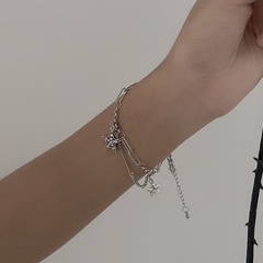 Modeschmuck Diamant Retro Sternkette Quaste Titan Stahl Armband Frauen