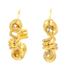 hollowed irregular geometric retro earrings inlaid zircon copper earrings wholesale