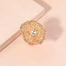Offener Ring der neuen hohlen kreativen Blume einfacher geometrischer Diamantlegierung der Art und Weisepicture8