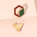 retro painted enamel oil drop hexagonal triangle irregular earringspicture28