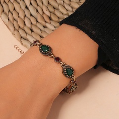 Fashion retro simple zinc diamond alloy bracelet jewelry wholesale