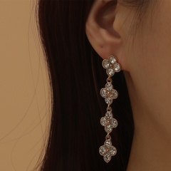 fashion new long diamond tassel earrings