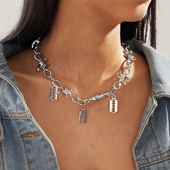 simple alloy blade geometric irregular fashionalloy necklace