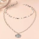 Simple Alloy Necklace Retro Pearl Pendant Clavicle Chainpicture10