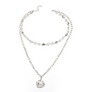 Simple Alloy Necklace Retro Pearl Pendant Clavicle Chainpicture11