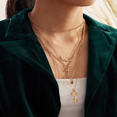 fashion creative multi-layer necklace simple alloy necklace