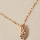 simple alloy diamond simple retro leaf necklacepicture9