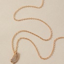 simple alloy diamond simple retro leaf necklacepicture10