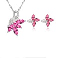 Fashion Jewelry Necklace Earrings Set Alloy Inlaid Color Crystal Jewelrypicture8