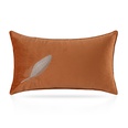 Fashion Simple Orange Jacquard Pillow Sofa Bedside Cushionpicture18