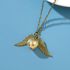 fashion angel wings bead pendant necklace