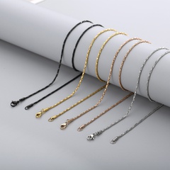 Mode Einfache Edelstahl Geometrische Schlangenknochenkette Halskette