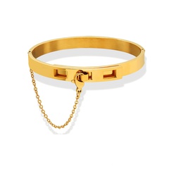 jewelry chain tassel buckle titanium steel plated 18k gold bracelet