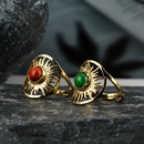 Fashion new stainless steel adjustable female hollow sun flower open ringpicture3