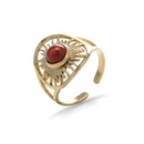 Fashion new stainless steel adjustable female hollow sun flower open ringpicture7