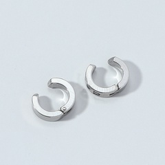 Lettering love ring simple men's alloy hoop earrings