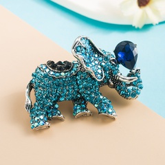 fashion alloy elephant flower inlaid rhinestone corsage brooch wholesale