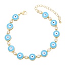 ethnic style color dripping oil evil eye copper inlaid zircon goldplated braceletpicture9