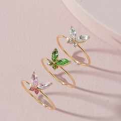 Fashion Jewelry Stained Glass Butterfly Alloy Ring Set