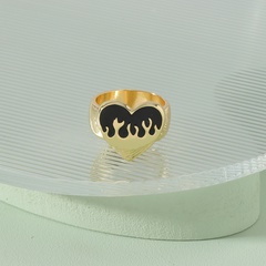 Fashion jewelry heart-shaped flame unisex alloy ring