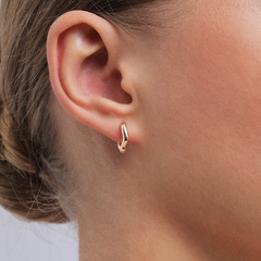 fashion irregular twisted alloy hoop earrings wholesale