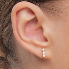 fashion geometric alloy exquisite small glass stud earrings