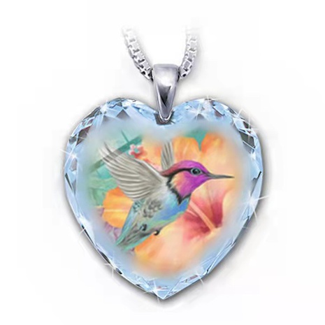 Fashion Bird Necklace Cute Kingfisher Flower Necklace's discount tags