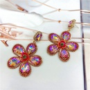 fashion exaggerated flower alloy diamond stud earringspicture8