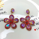 fashion exaggerated flower alloy diamond stud earringspicture9
