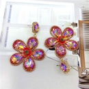 fashion exaggerated flower alloy diamond stud earringspicture10