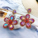 fashion exaggerated flower alloy diamond stud earringspicture11