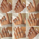 Fashion metal geometric 3piece set opening twist joint alloy ringpicture7