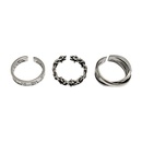 Fashion metal geometric 3piece set opening twist joint alloy ringpicture11