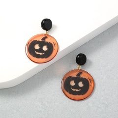 Halloween pumpkin ghost soft round funny cute cartoon earrings
