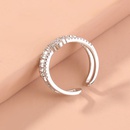 Fashion zircon diamond fourleaf clover copper ring female jewelrypicture10