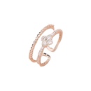 Fashion zircon diamond fourleaf clover copper ring female jewelrypicture11