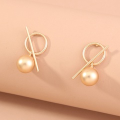 retro matte texture simple geometric alloy earrings women