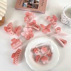 spring and summer gradient frosted cherry blossom powder grab clip