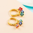 Korean new colorful zircon copperplated real gold devils eye oil drop earringspicture12