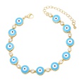 ethnic style color dripping oil evil eye copper inlaid zircon goldplated braceletpicture15