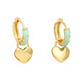 fashion long lightning heart drop oil copper 18K goldplated inlaid zircon earringspicture12