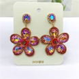 fashion exaggerated flower alloy diamond stud earringspicture12