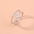 Fashion zircon diamond fourleaf clover copper ring female jewelrypicture12