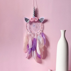 simple unicorn dream catcher wind chime ornaments home decoration