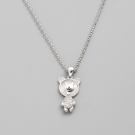 Simple Classic Bear Pendant S925 Necklace's discount tags