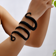 kreativer RetroStil Schlange geometrischer schwarzer Ring mit offenem Armpicture14